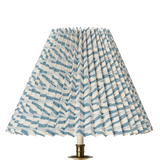 Painted Ikat Pleated Lampshade, Azurite