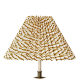 Painted Ikat Pleated Lampshade, Ochre