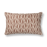 Painted Ikat Sienna Cushion, 35x55cm