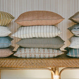 Polka Stripe Creme-Noir Cushion, 45x45cm