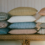 Moiré Stripe Amber Cushion, 45x45cm