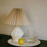 Silky Linen Pleated Lampshade, Champagne
