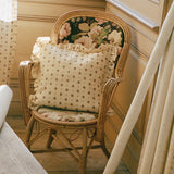 Silvia's Cloth Cushion Plum Ruffled, 45 x45