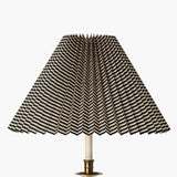 Moiré Stripe Pleated Lampshade, Ebony