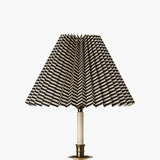 Moiré Stripe Pleated Lampshade, Ebony