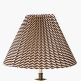 Moiré Stripe Pleated Lampshade, Plum