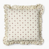 Silvia's Cloth Cushion Plum Ruffled, 45 x45