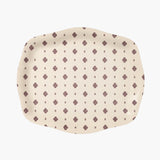 The Family Tray, Curved - Silvia's Cloth, Plum