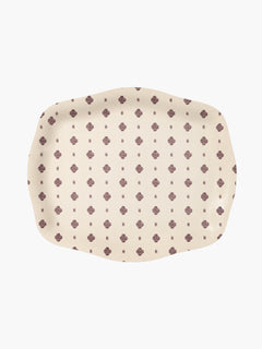 The Family Tray, Curved - Silvia's Cloth, Plum